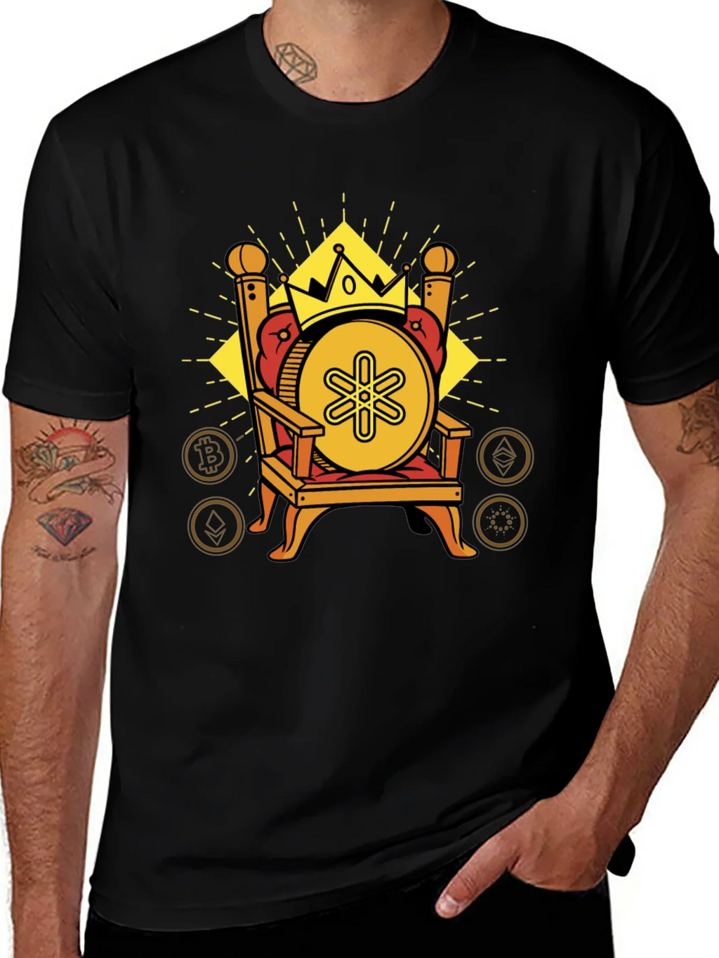 Crypto King Black T-Shirt product image 1
