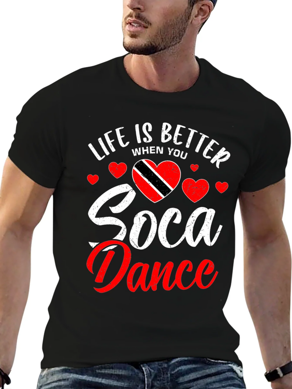 Life is Better Soca Dance Black T-Shirt product image 6