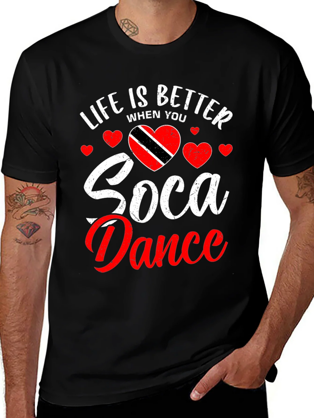 Life is Better Soca Dance Black T-Shirt product image 1