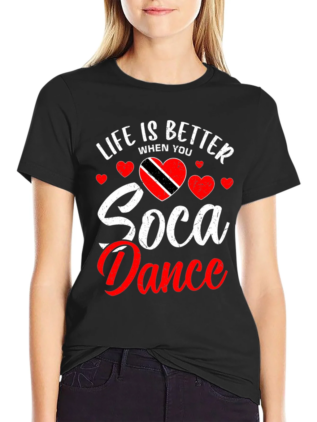Life is Better Soca Dance Black T-Shirt product image 2
