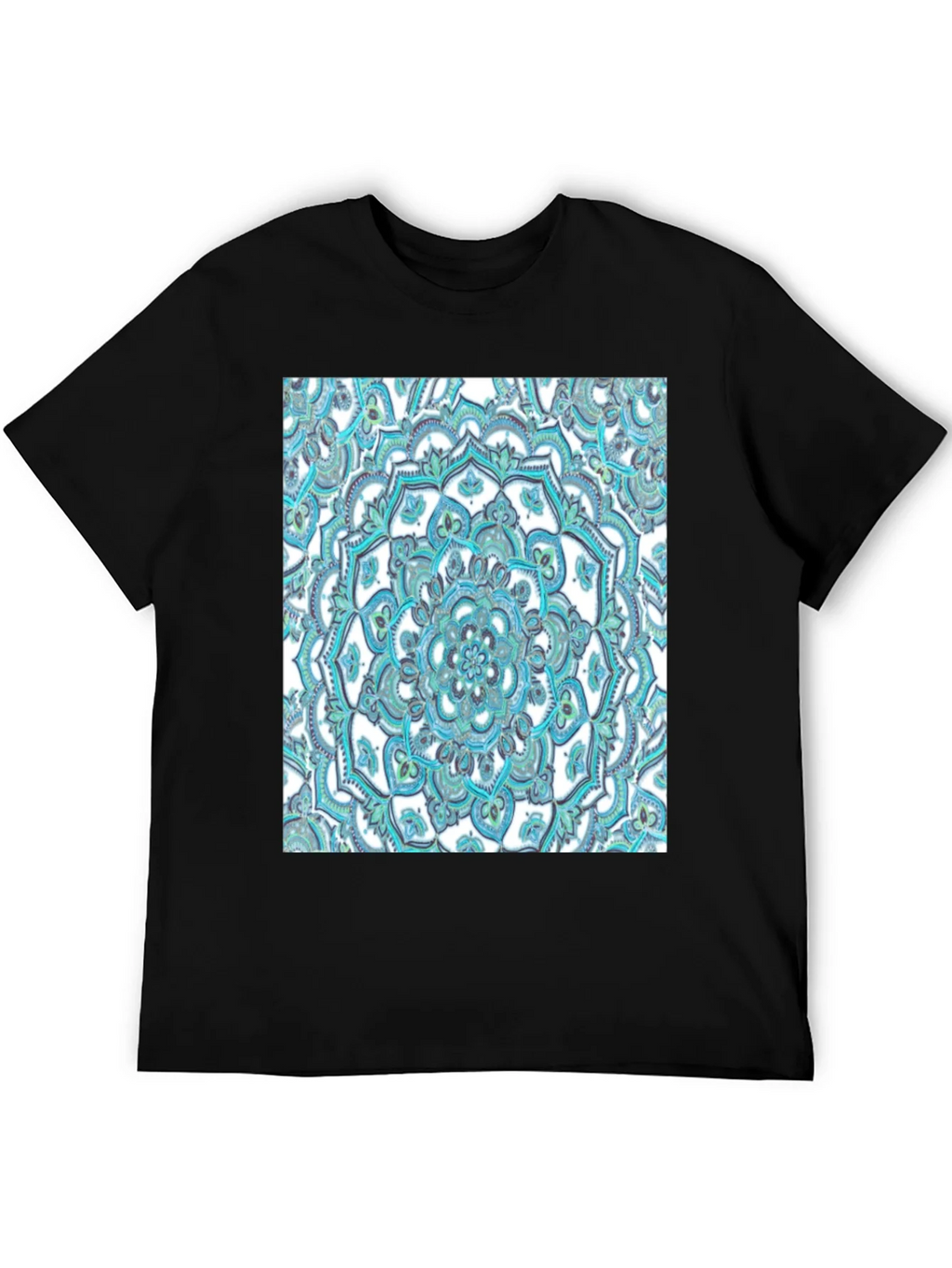 Mandala Graphic Tee - Soft Black Cotton T-Shirt product image 5