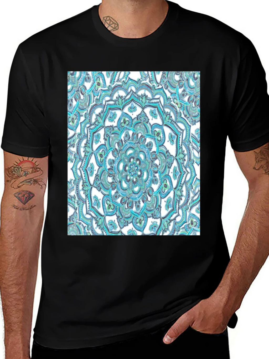 Mandala Graphic Tee - Soft Black Cotton T-Shirt product image 1