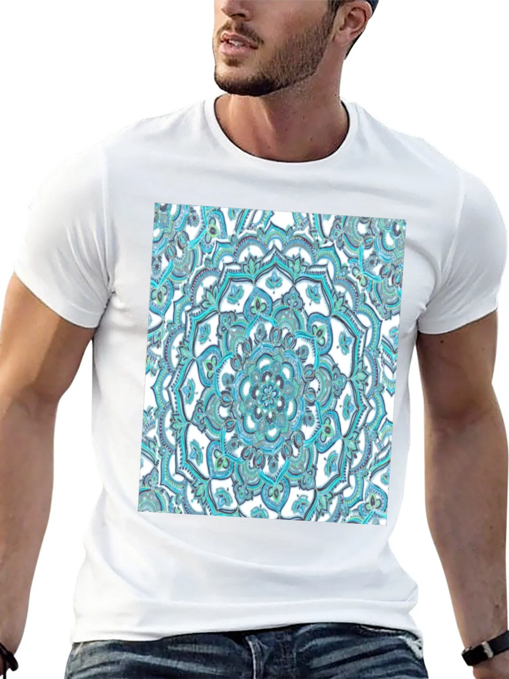 Mandala Graphic Tee - Soft Black Cotton T-Shirt product image 12