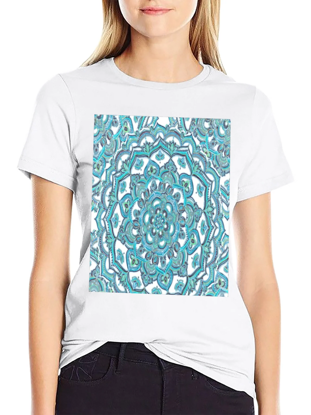 Mandala Graphic Tee - Soft Black Cotton T-Shirt product image 8