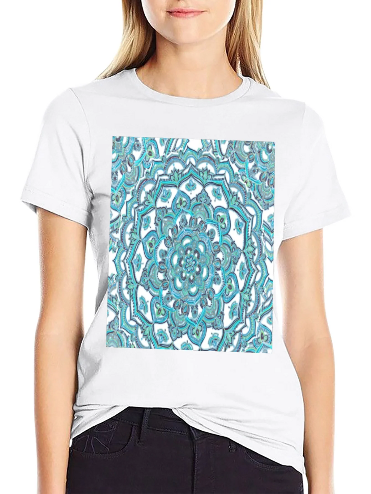 Mandala Graphic Tee - Soft Black Cotton T-Shirt product image 8
