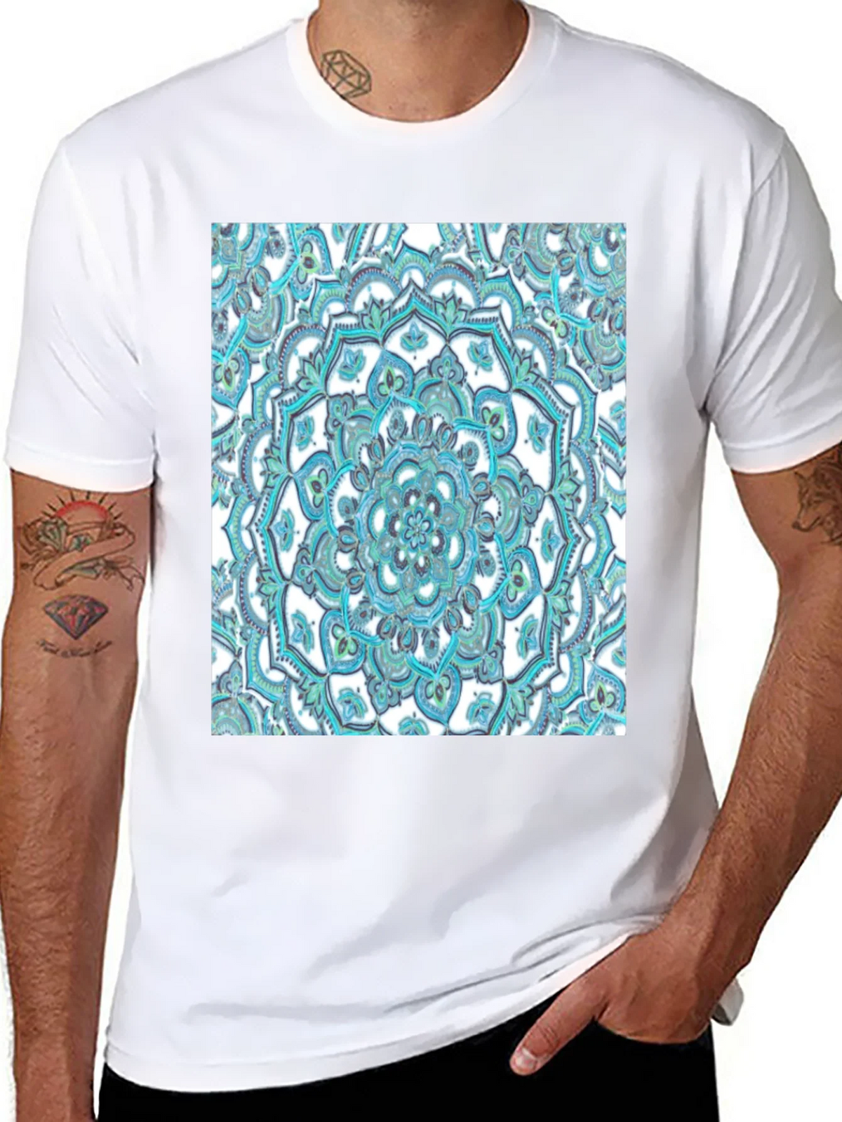 Mandala Graphic Tee - Soft Black Cotton T-Shirt product image 7