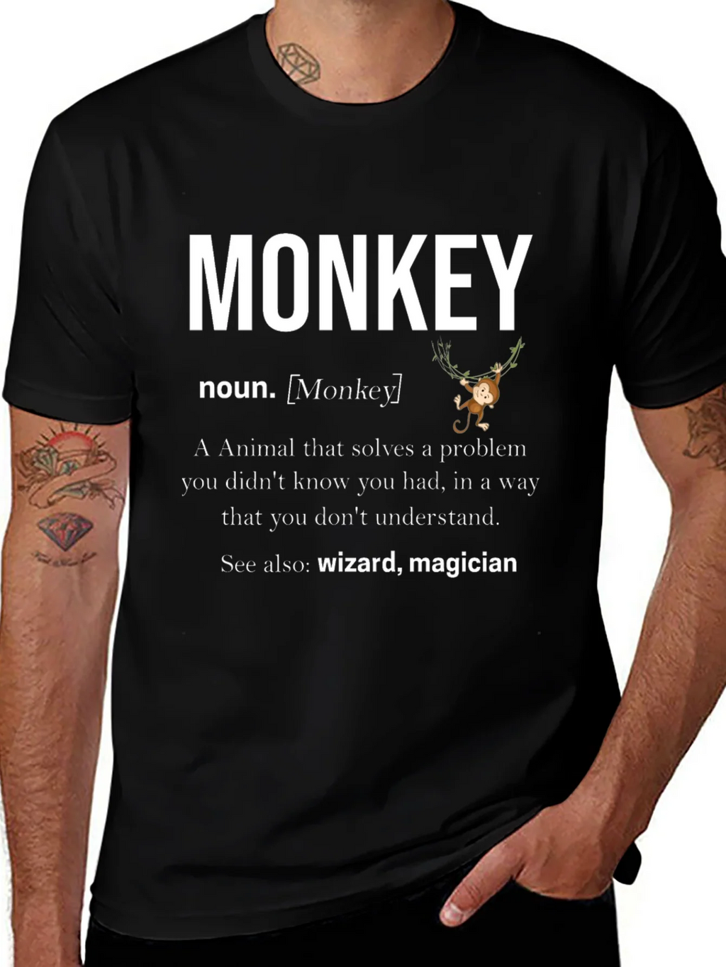 Monkey Definition Graphic T-Shirt product image 1