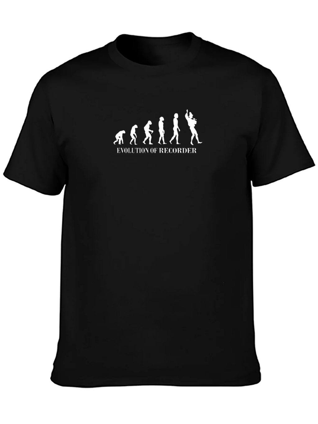 Evolution of Recorder Black Graphic Tee product image 3