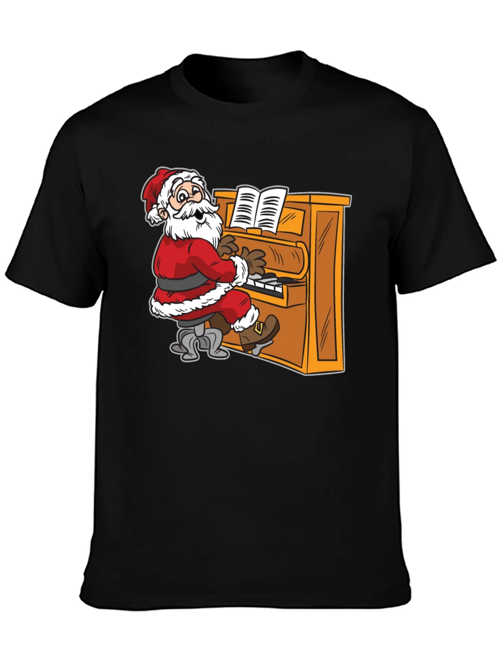 Santa Playing Piano Graphic Tee product image 3