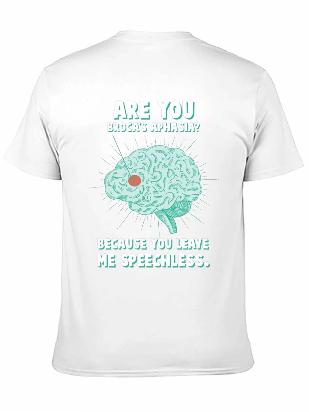 Speechless Brocas Aphasia Brain Graphic T-Shirt product image 10