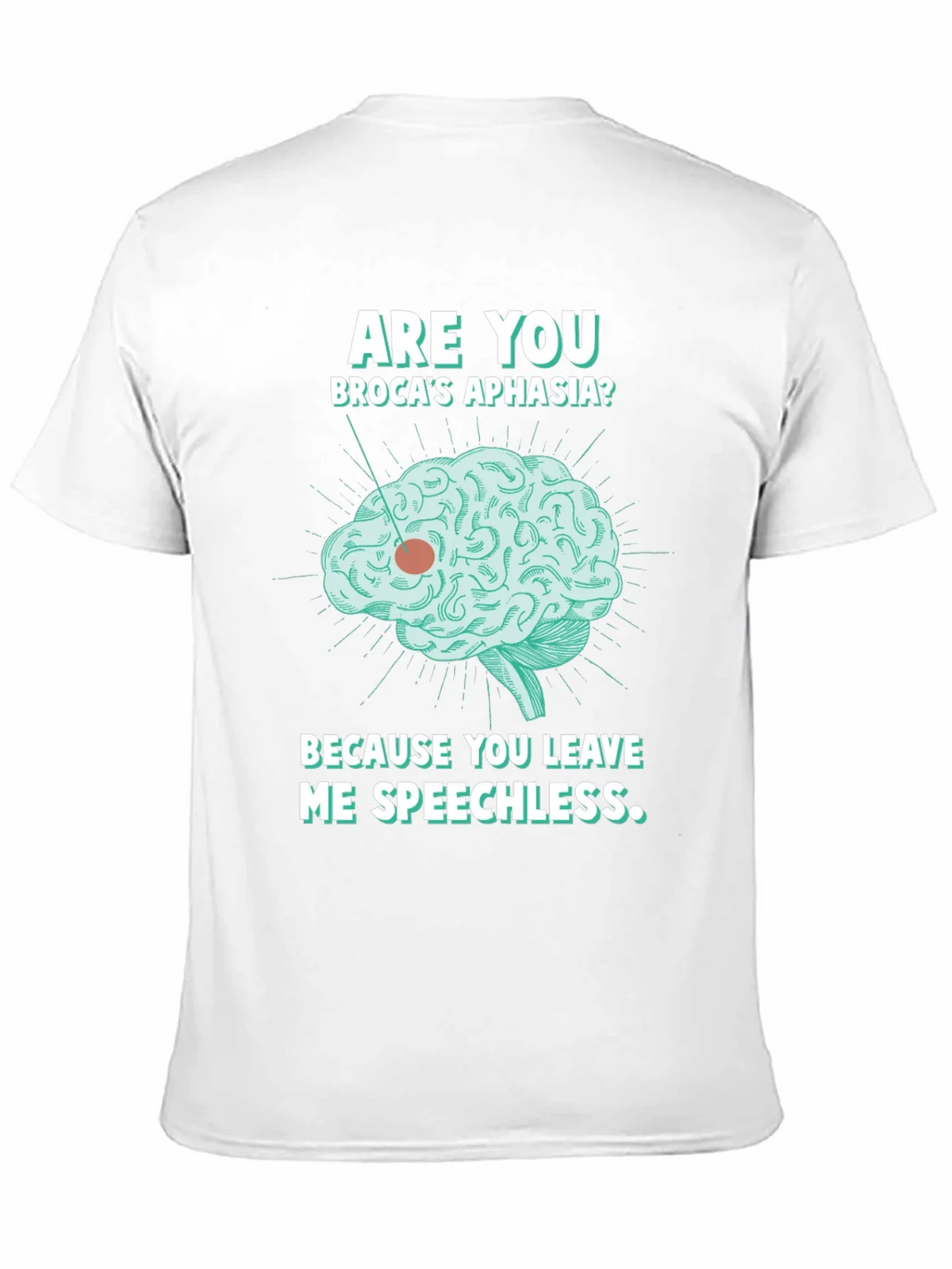 Speechless Brocas Aphasia Brain Graphic T-Shirt product image 10