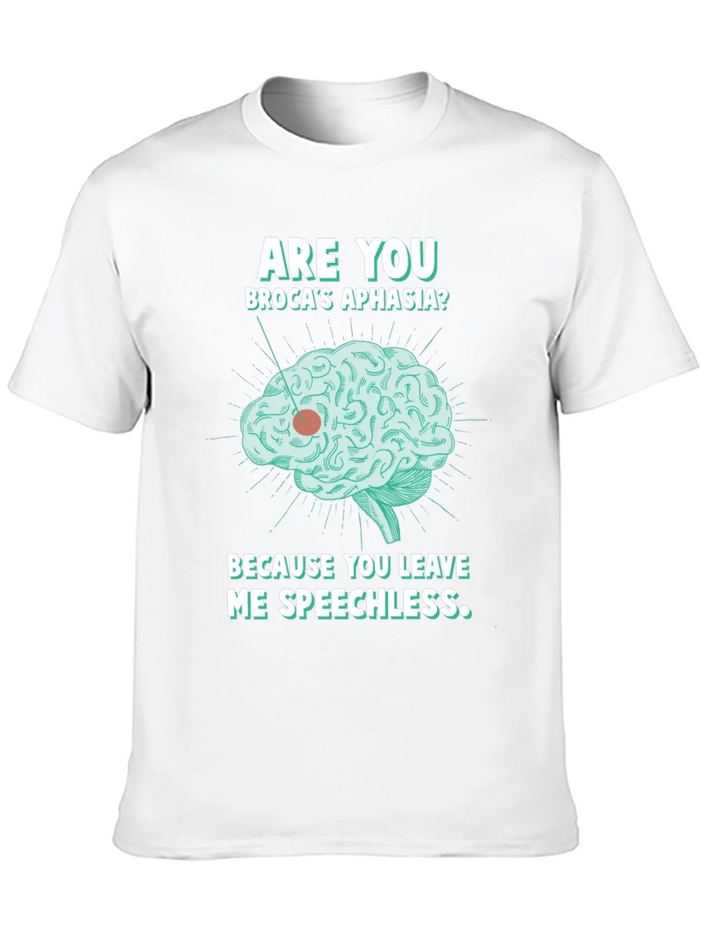 Speechless Brocas Aphasia Brain Graphic T-Shirt product image 9