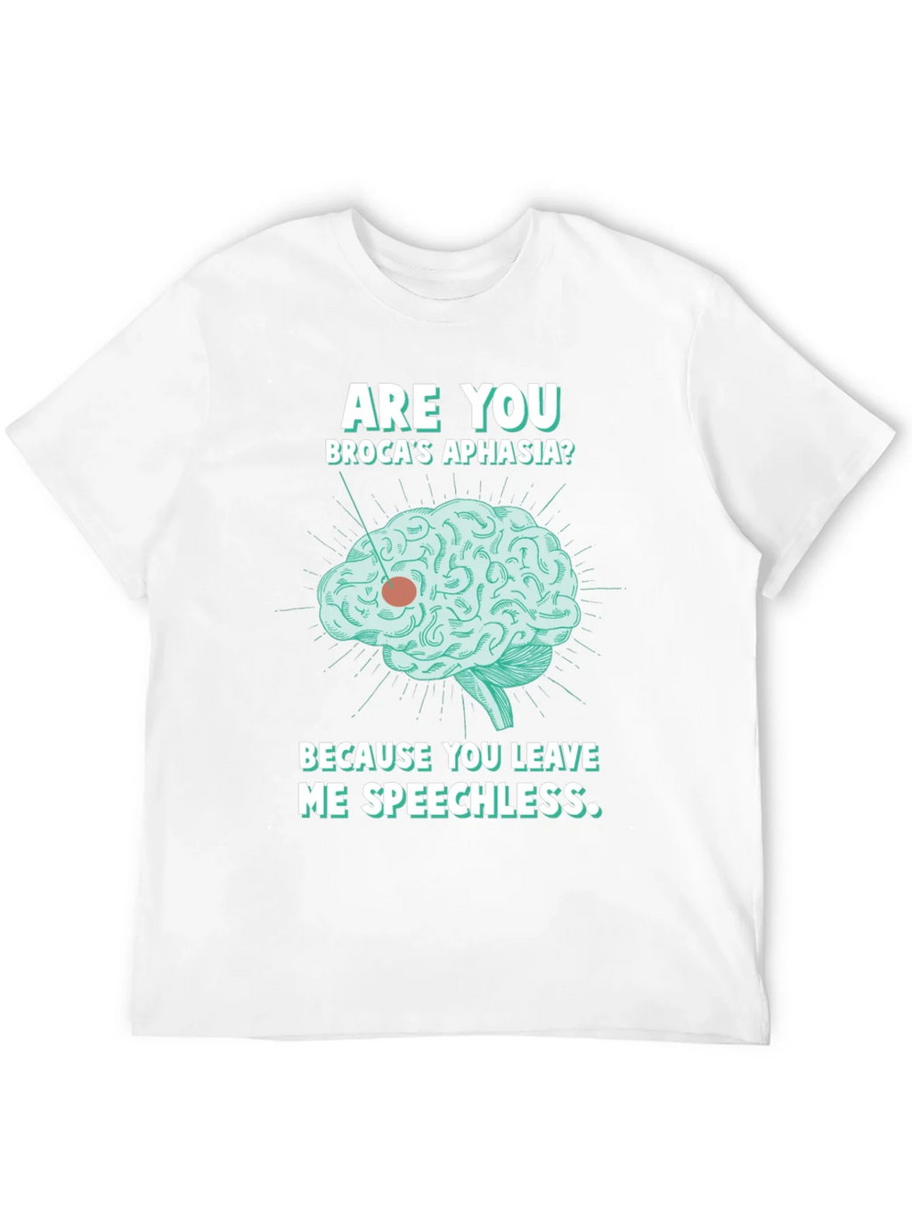 Speechless Brocas Aphasia Brain Graphic T-Shirt product image 11