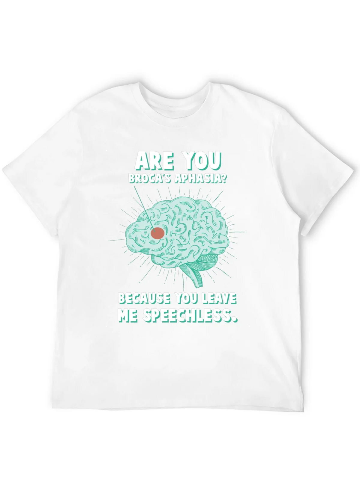 Speechless Brocas Aphasia Brain Graphic T-Shirt product image 11