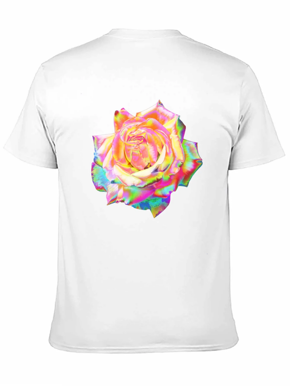 Rainbow Rose Graphic Black T-Shirt product image 9