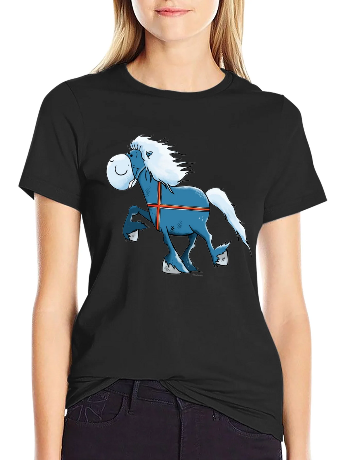 Icelandic Horse Cartoon T-Shirt - Novelty Tee product image 1