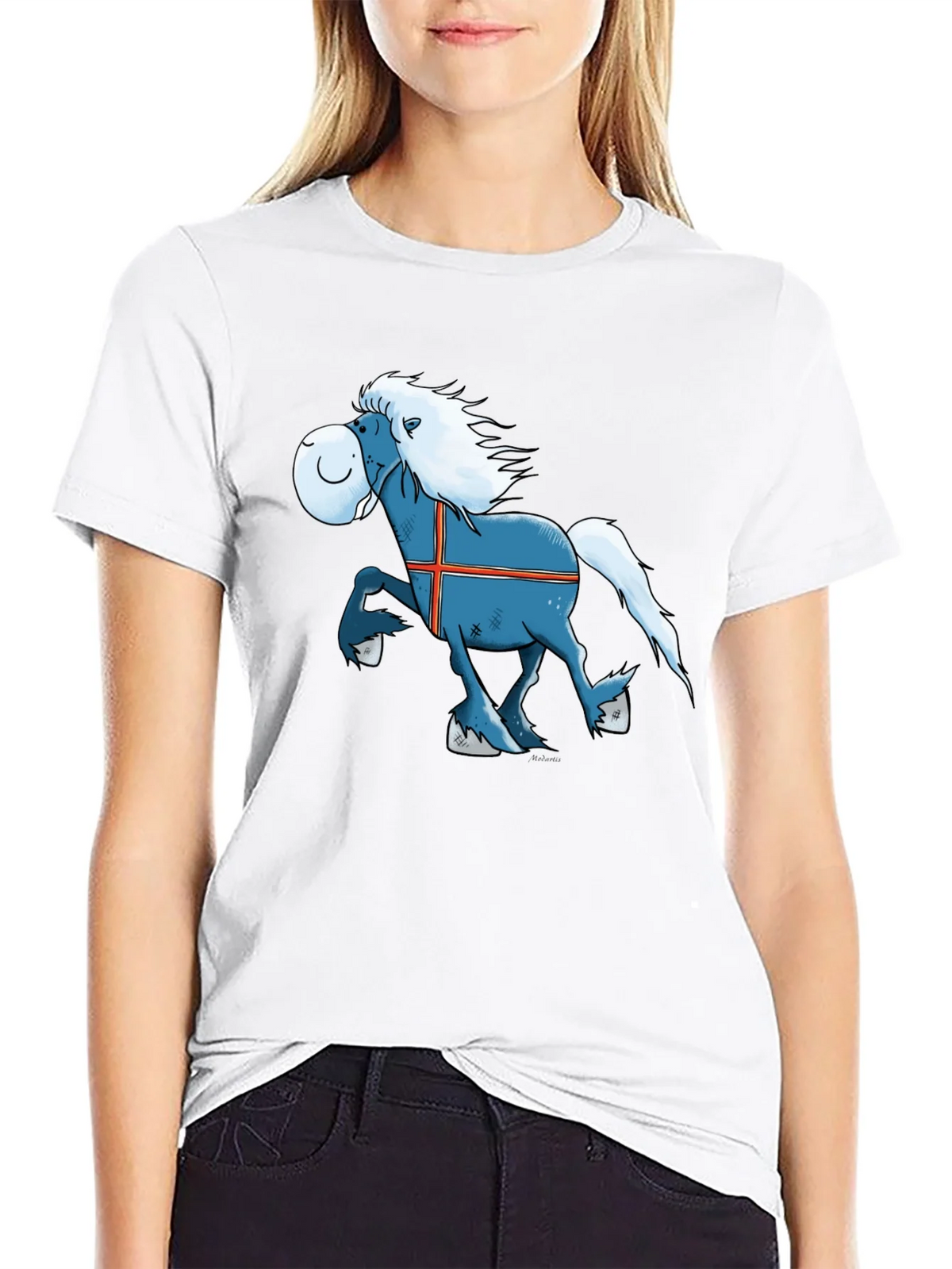 Icelandic Horse Cartoon T-Shirt - Novelty Tee product image 7