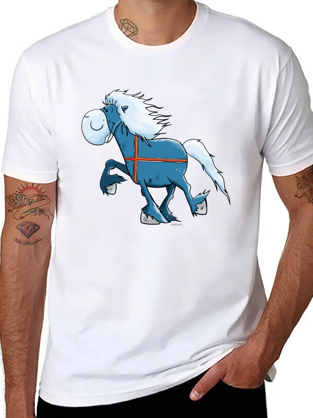 Icelandic Horse Cartoon T-Shirt - Novelty Tee product image 6