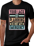 Funny Not My Emergency Graphic Tee - Black product image 1