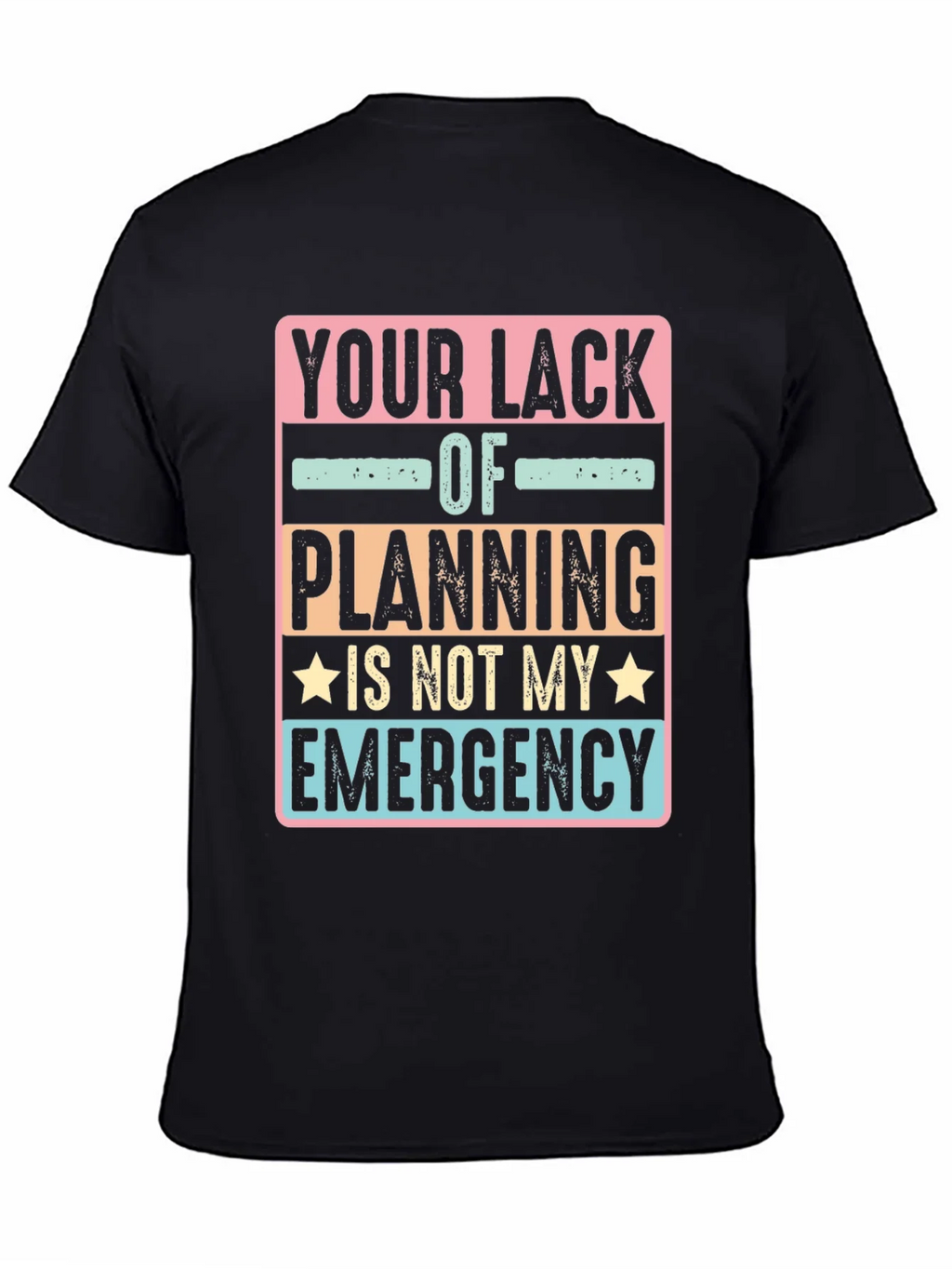 Funny Not My Emergency Graphic Tee - Black product image 4