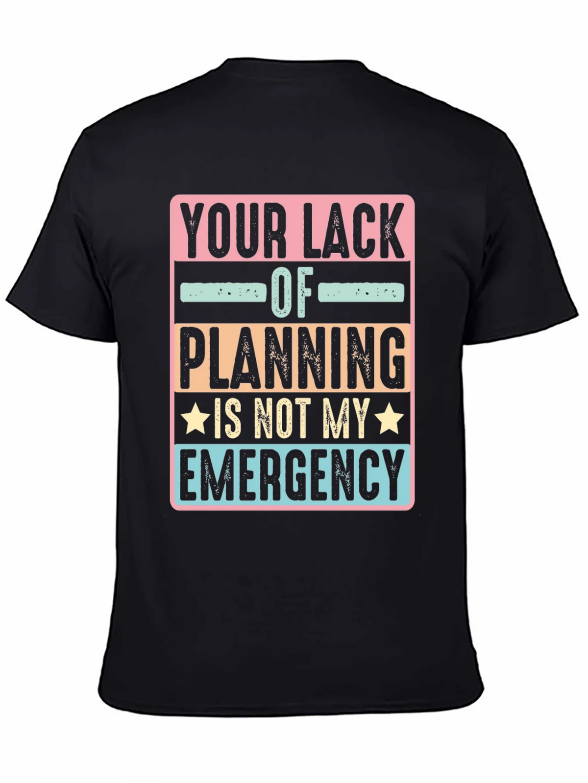 Funny Not My Emergency Graphic Tee - Black product image 4