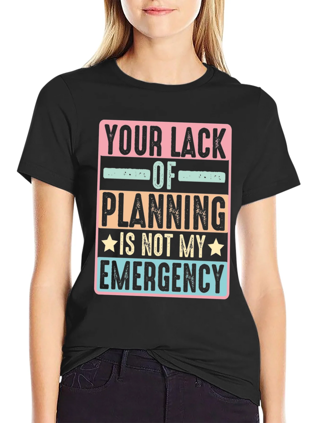 Funny Not My Emergency Graphic Tee - Black product image 2