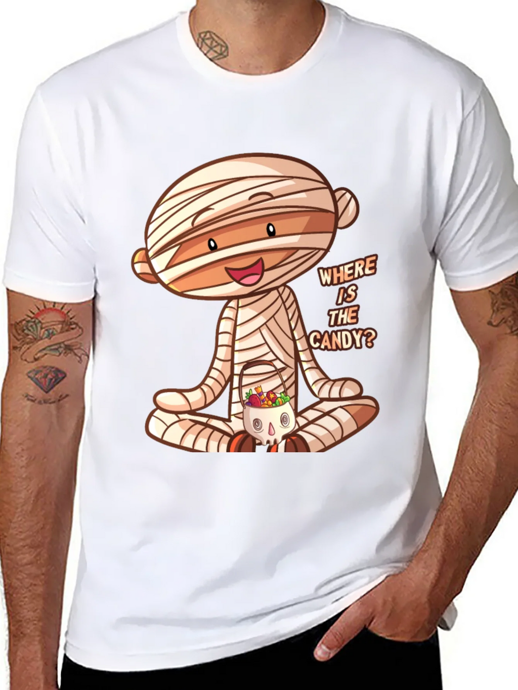 Halloween Mummy Candy T-Shirt product image 5