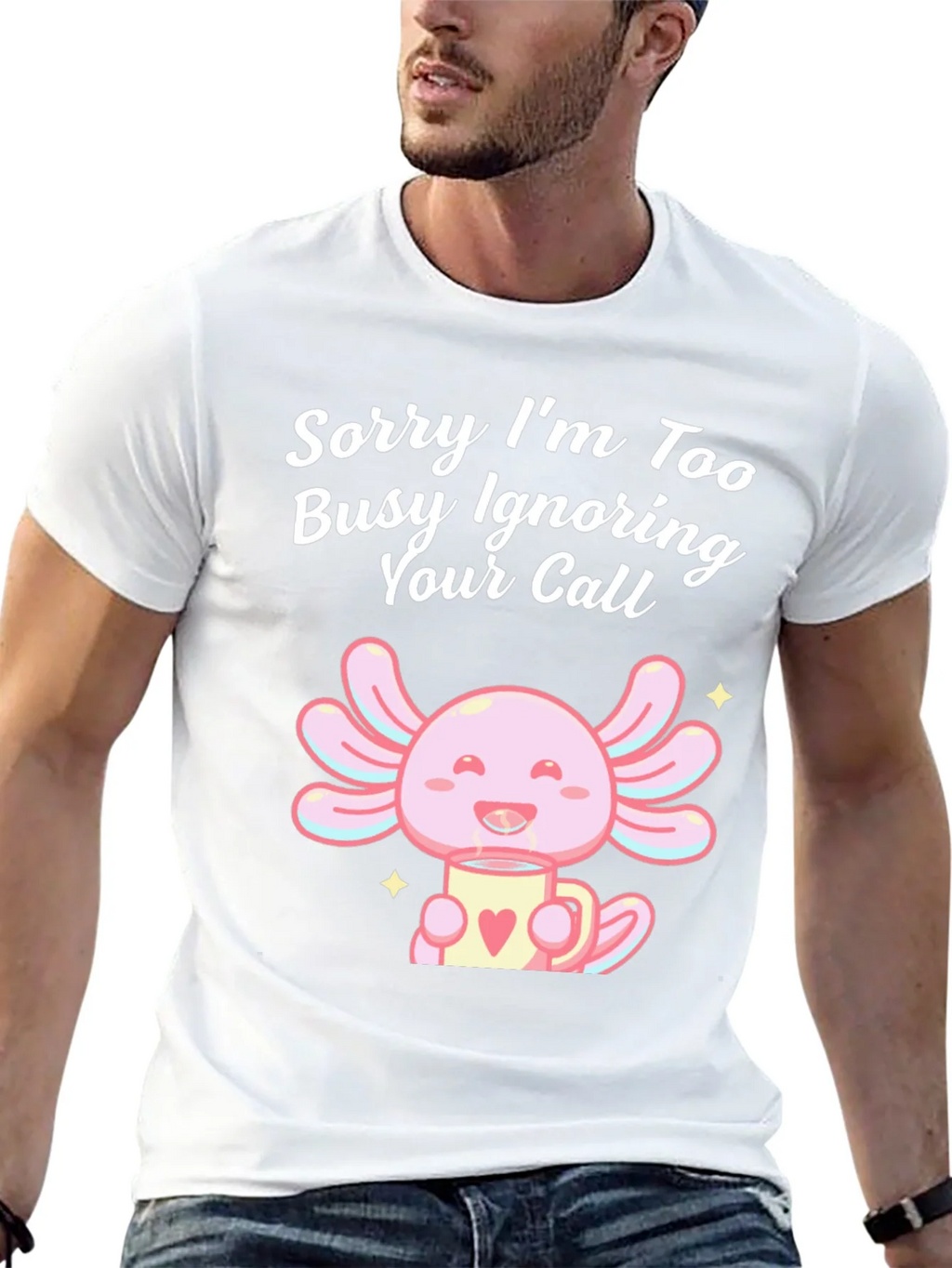 Ignoring Call Axolotl Black T-Shirt product image 12