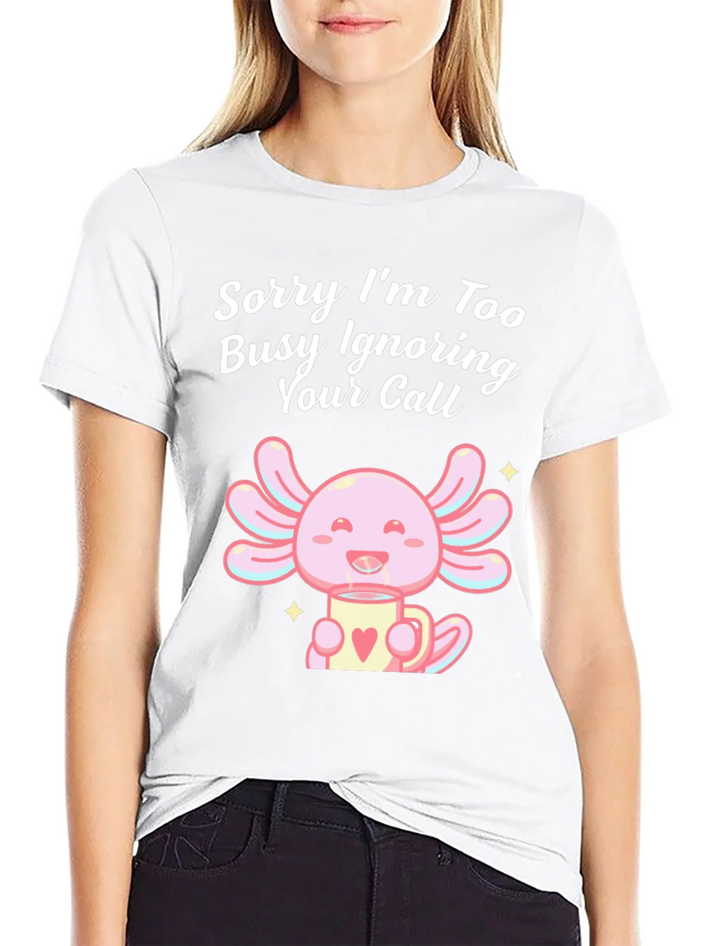 Ignoring Call Axolotl Black T-Shirt product image 8