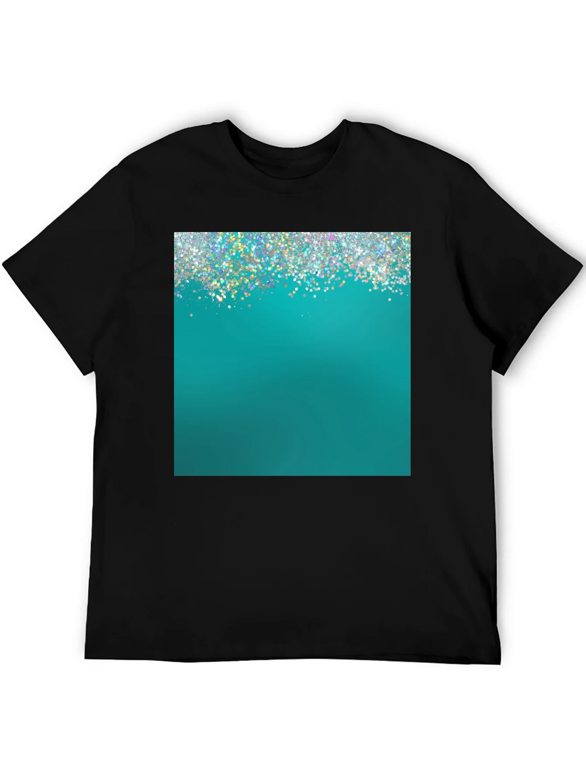 Teal Sparkle Graphic Tee - Modern Style product image 4
