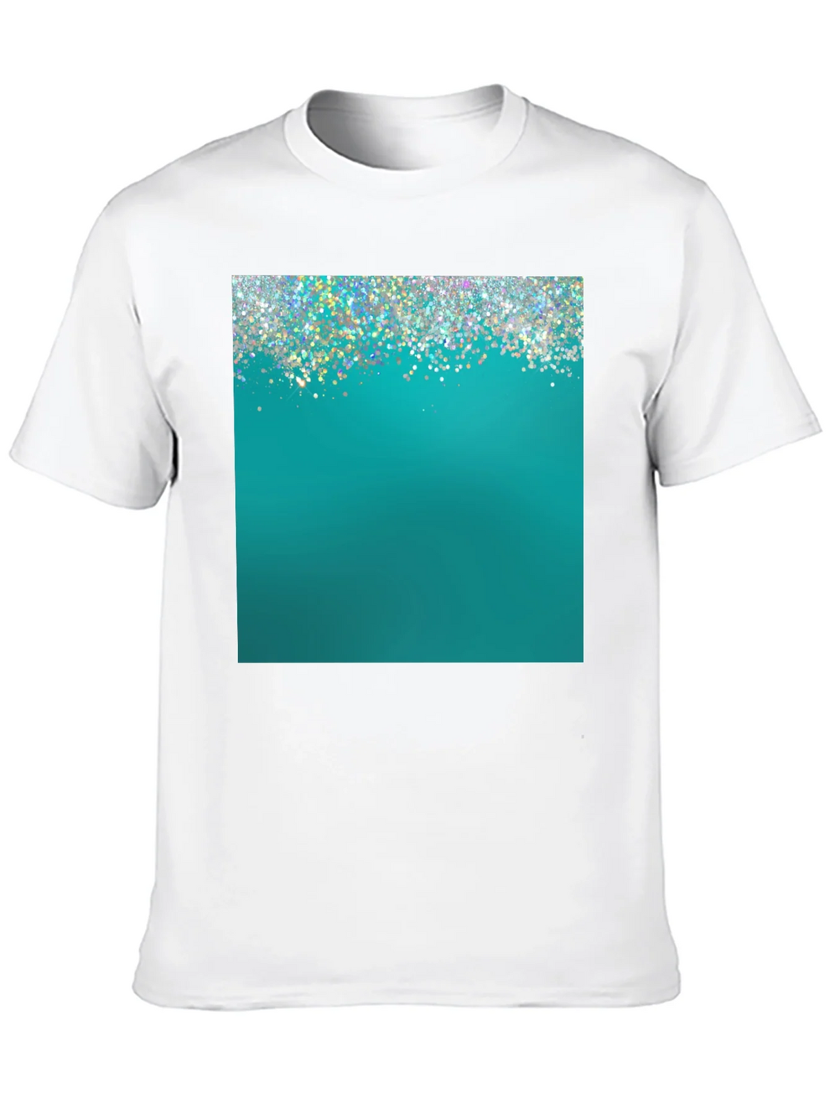 Teal Sparkle Graphic Tee - Modern Style product image 6