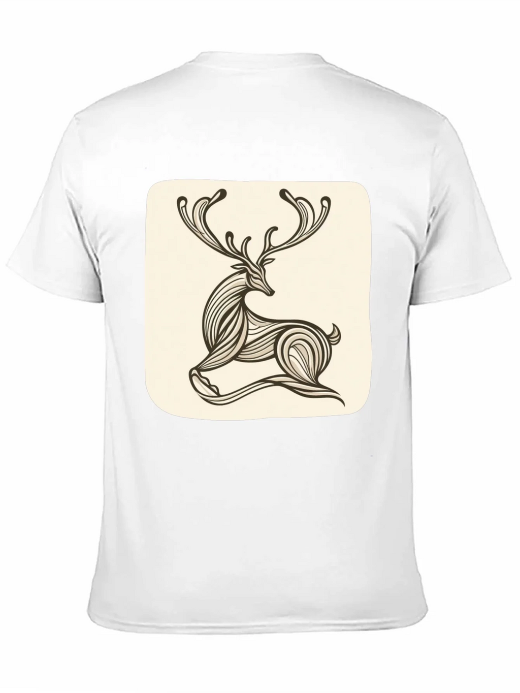 Stylish Deer Graphic Tee - Black Cotton Blend product image 10
