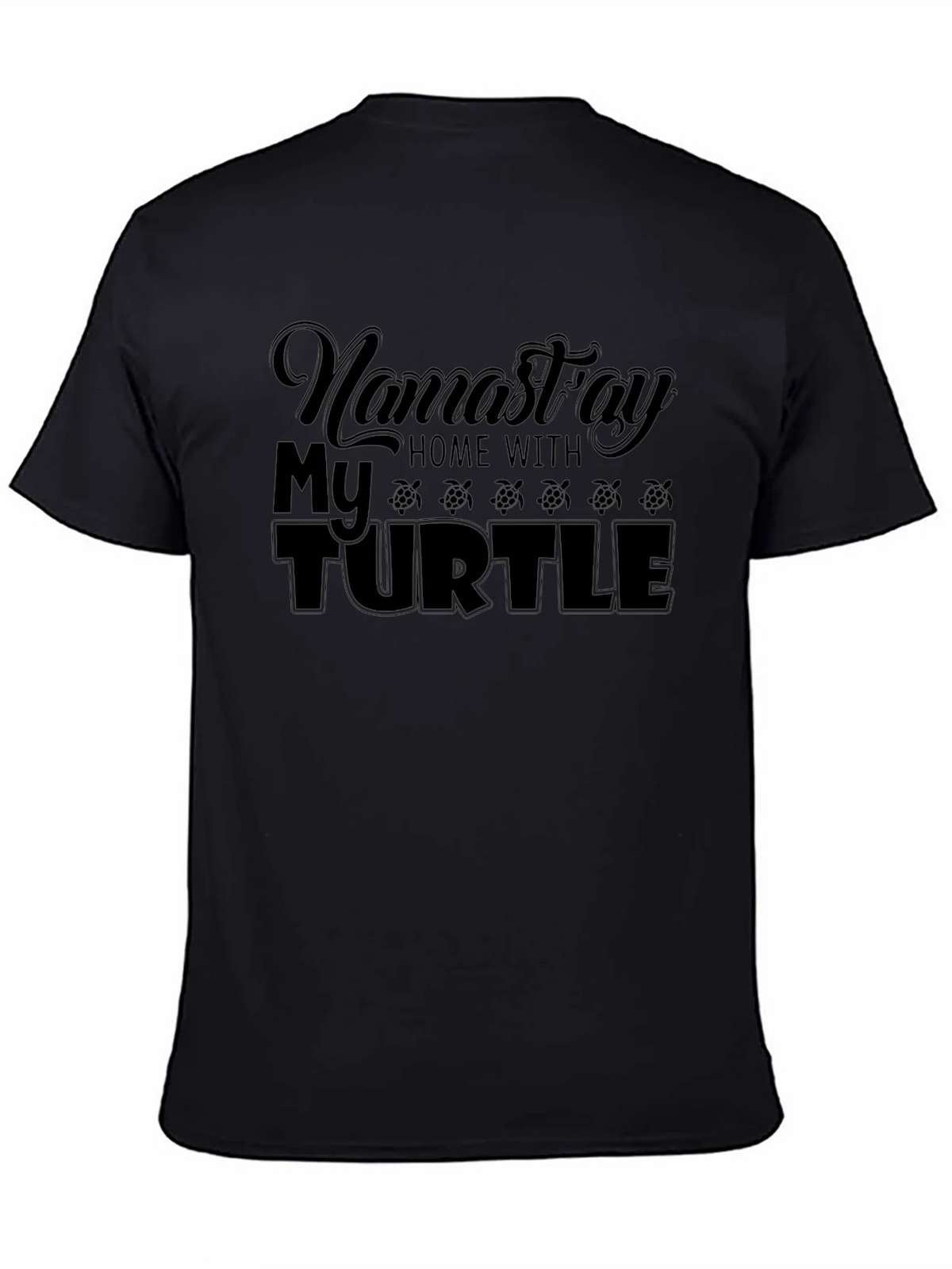 Namastay Home With My Turtle Black T-Shirt product image 4