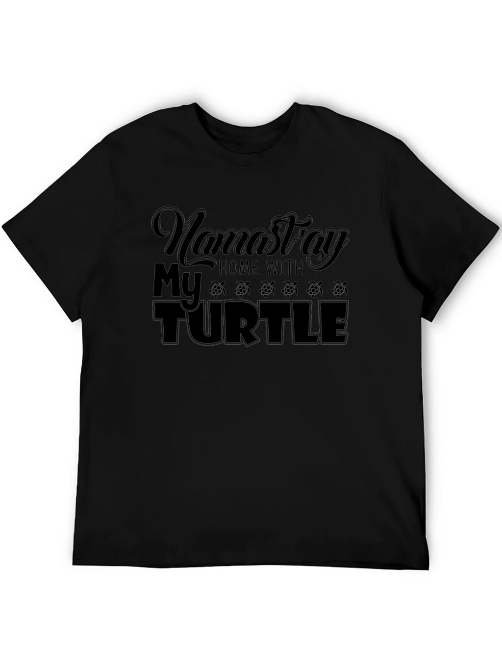 Namastay Home With My Turtle Black T-Shirt product image 5