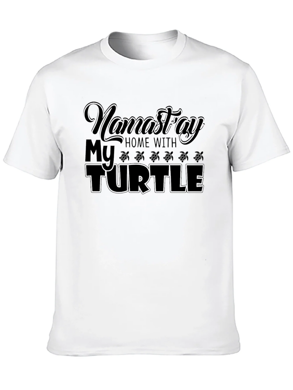 Namastay Home With My Turtle Black T-Shirt product image 9
