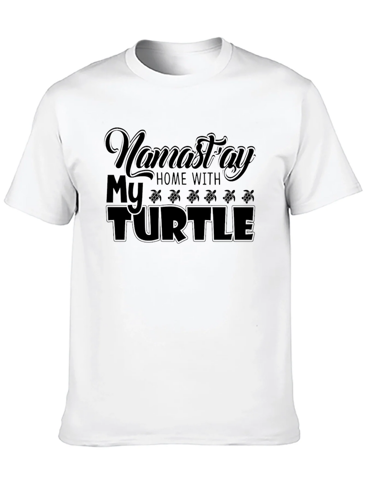 Namastay Home With My Turtle Black T-Shirt product image 9