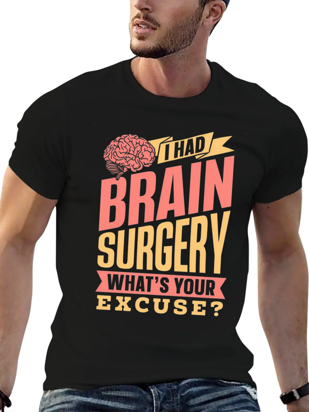 Brain Surgery Excuse Graphic Tee product image 6