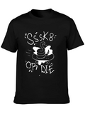Sssk8 or Die Graphic Tee - Black Cotton T-Shirt product image 1