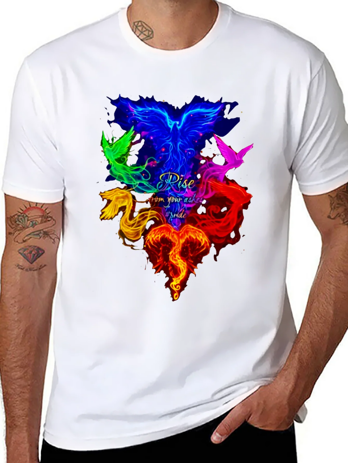 Rise From Ashes Phoenix Pride T-Shirt product image 7