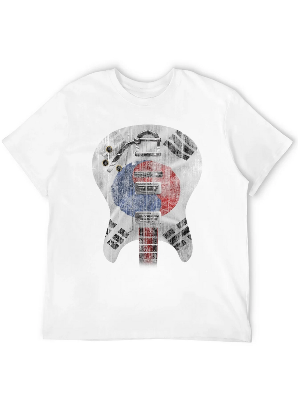 South Korea Flag Guitar Graphic T-Shirt product image 11