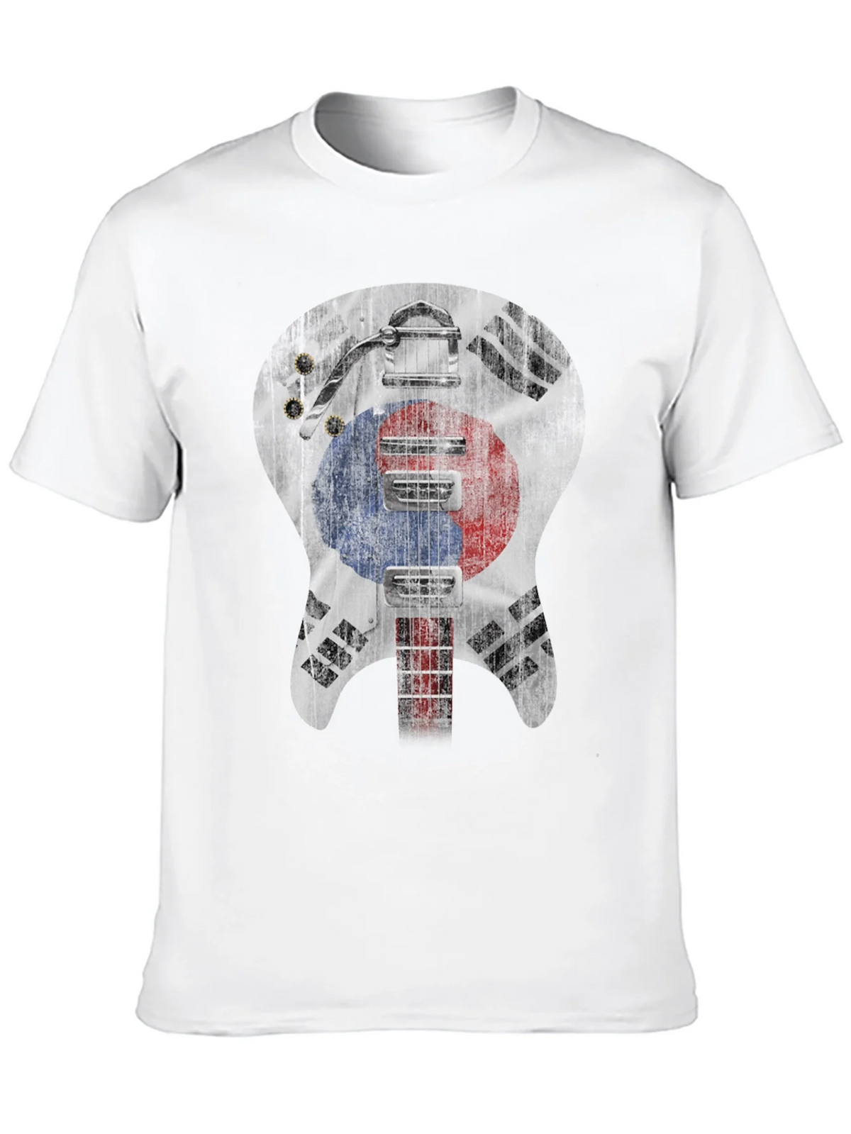 South Korea Flag Guitar Graphic T-Shirt product image 9