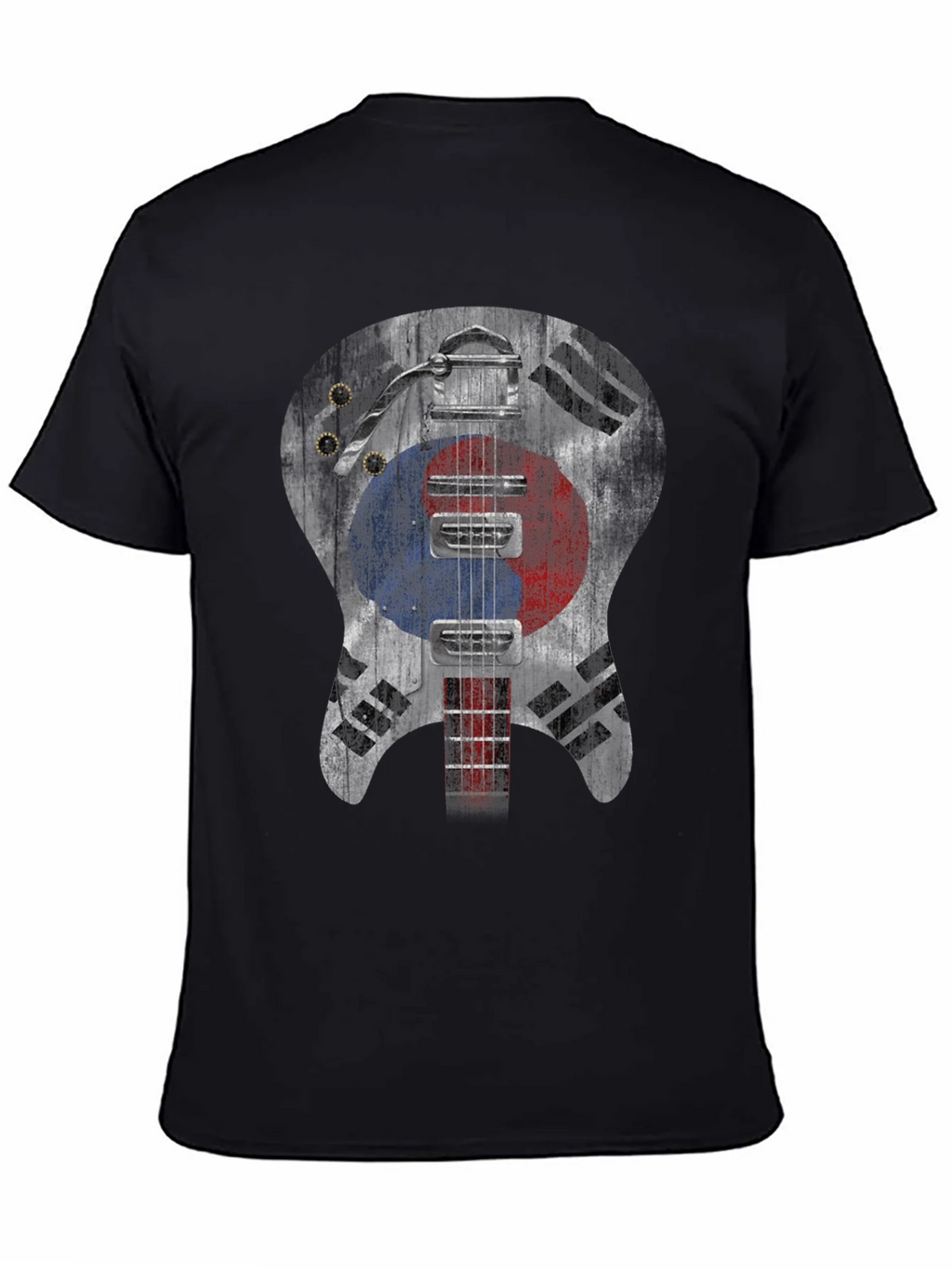 South Korea Flag Guitar Graphic T-Shirt product image 4