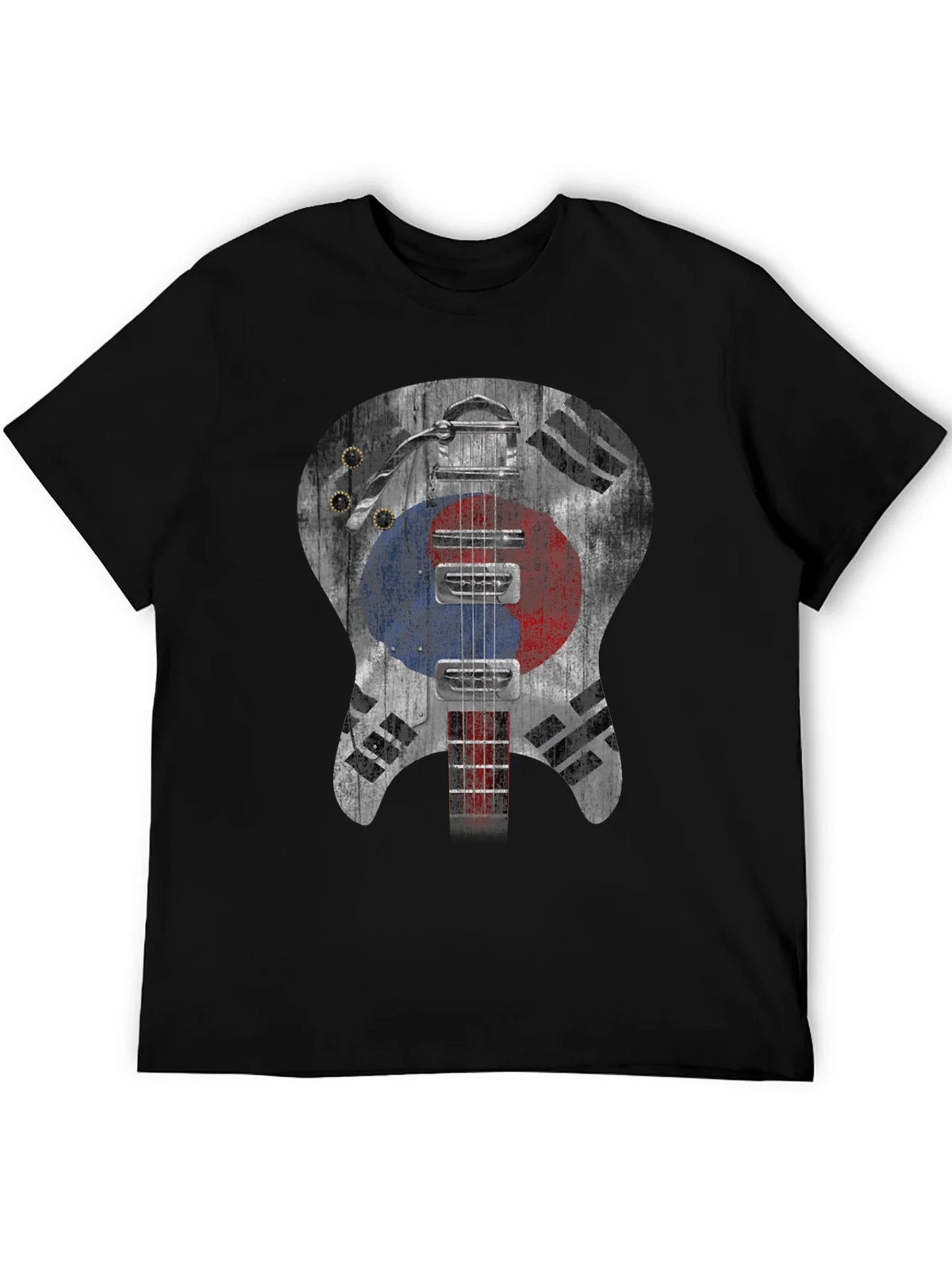 South Korea Flag Guitar Graphic T-Shirt product image 5