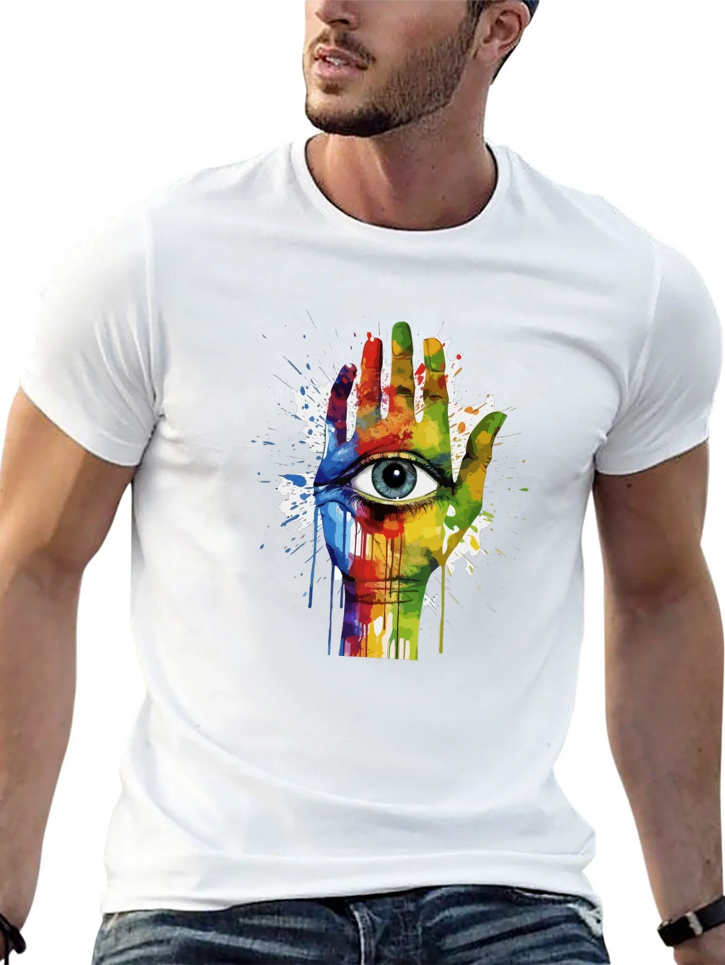 Eye Hand Rainbow Graphic Tee product image 12