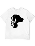 Dog Silhouette Graphic Black T-Shirt product image 1