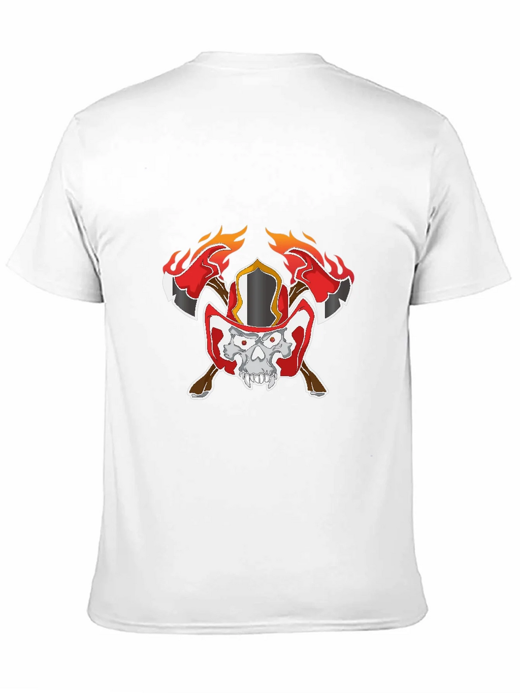 Skull Firefighter Graphic Black T-Shirt product image 10