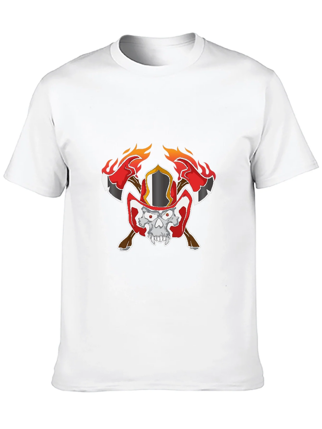 Skull Firefighter Graphic Black T-Shirt product image 9