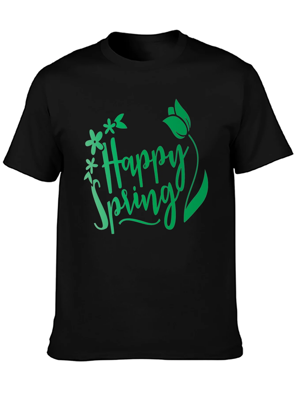 Happy Spring Graphic T-Shirt - Black product image 3