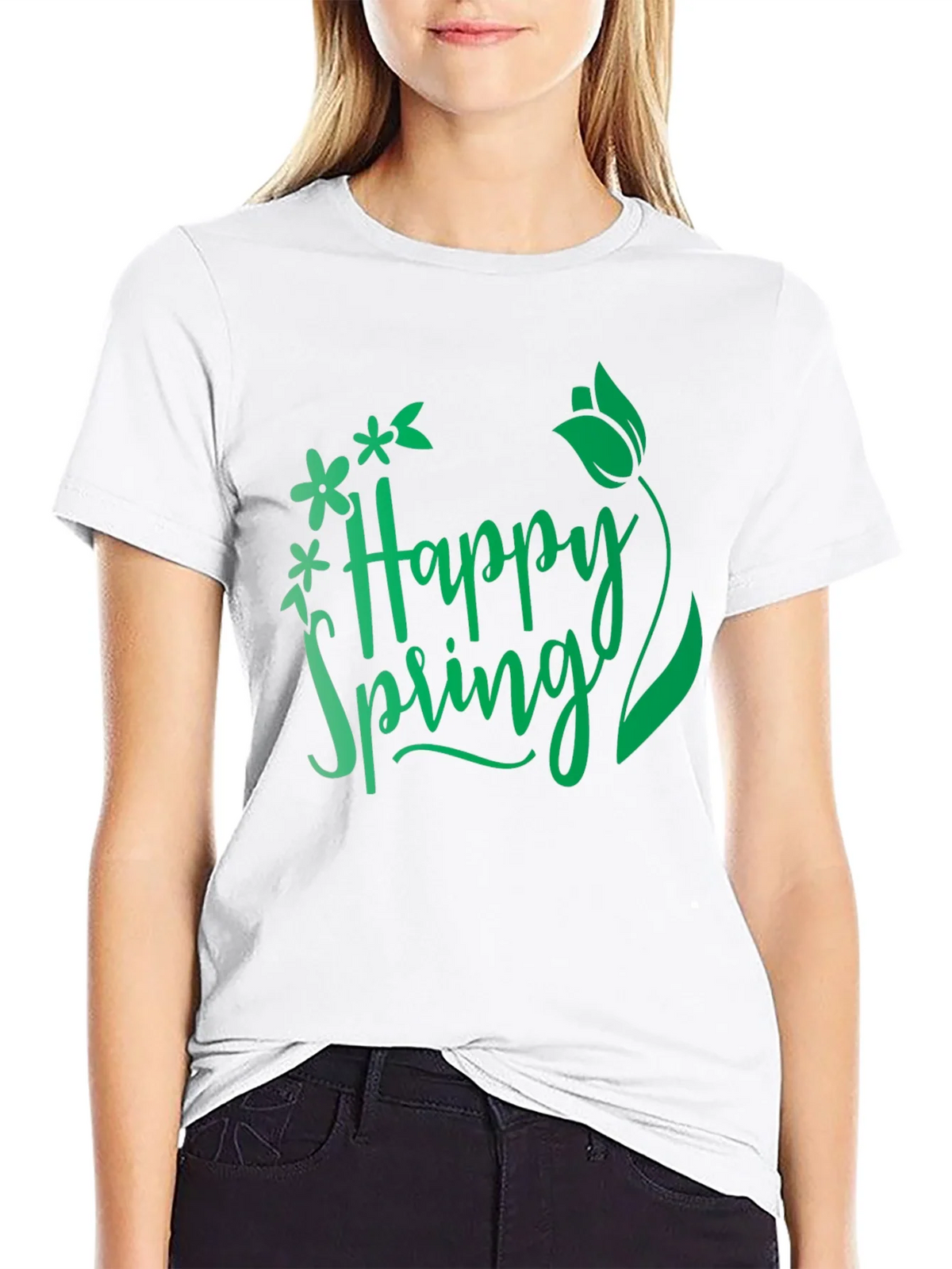 Happy Spring Graphic T-Shirt - Black product image 8