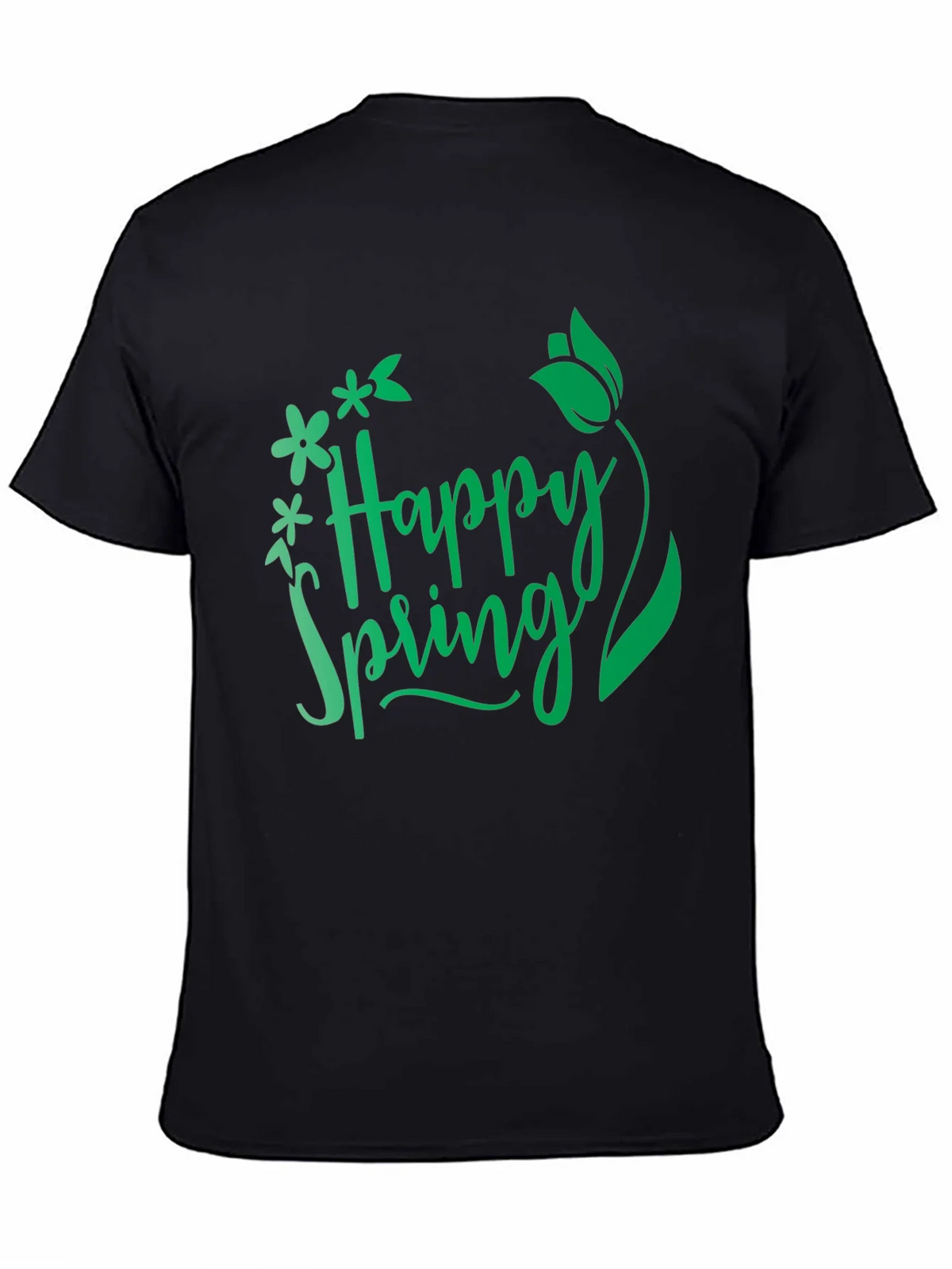 Happy Spring Graphic T-Shirt - Black product image 4